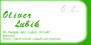 oliver lubik business card